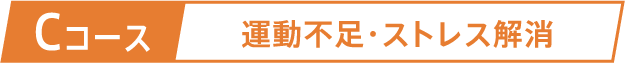 Cコース 運動不足・ストレス解消